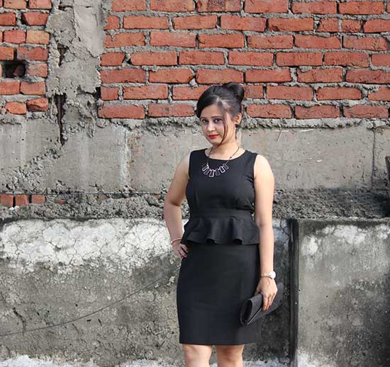 Top 36+ imagen black peplum dress outfit